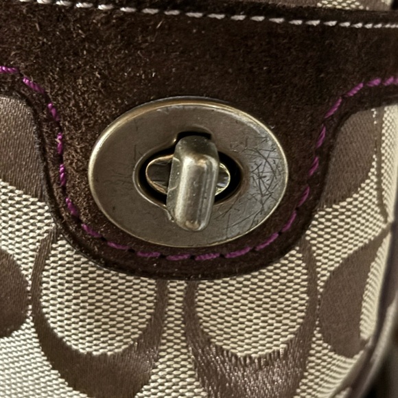 Coach Tan and Brown Signature Tote - Picture 5 of 16